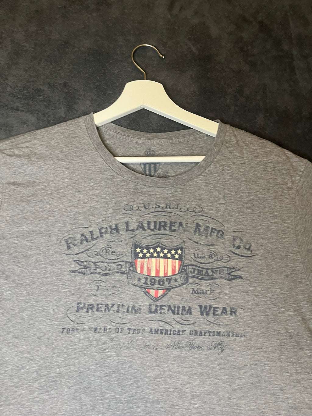 Polo Ralph Lauren Polo jeans company Tee grau americana wappen