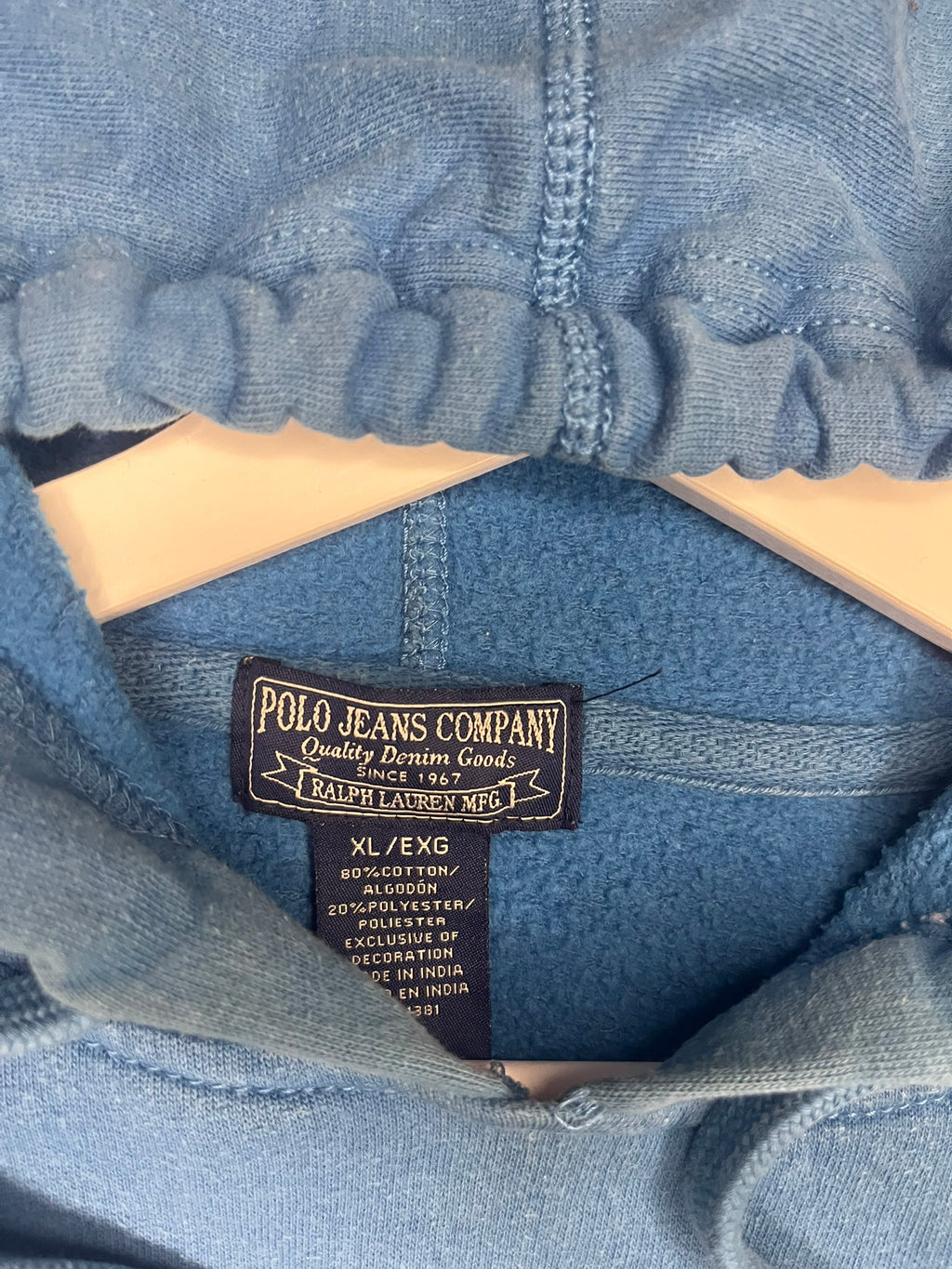Ralph Lauren PRL Wappen Hoodie hellblau