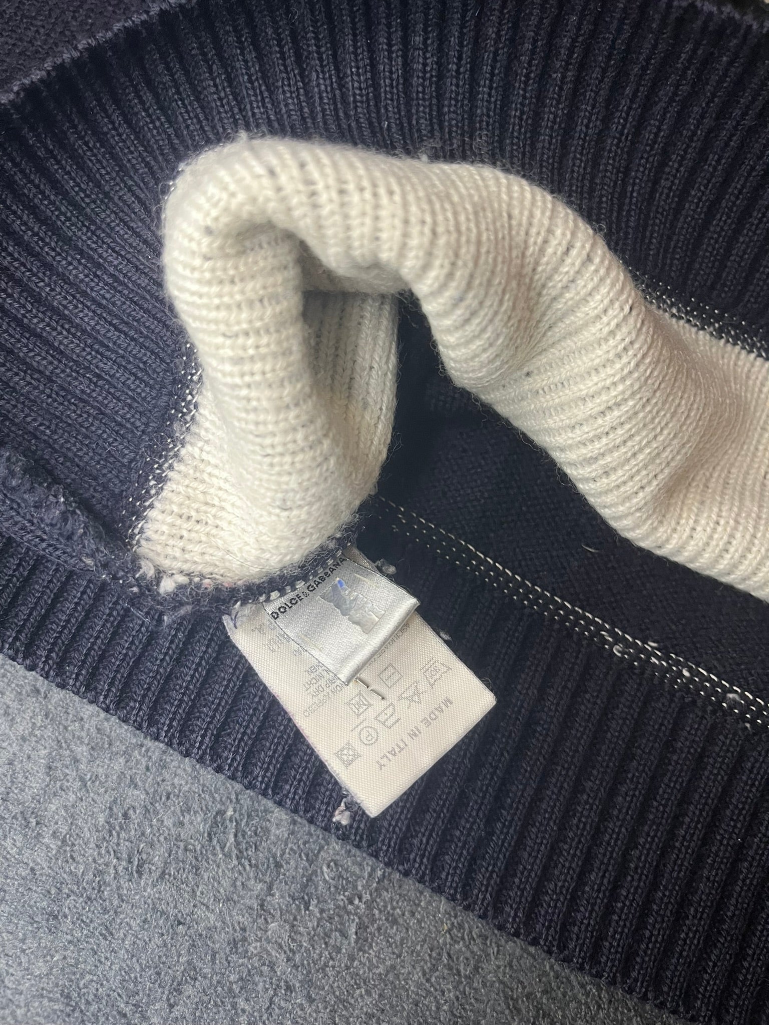 Dolce & Gabbana D&G Strickpullover Turtleneck dunkelblau