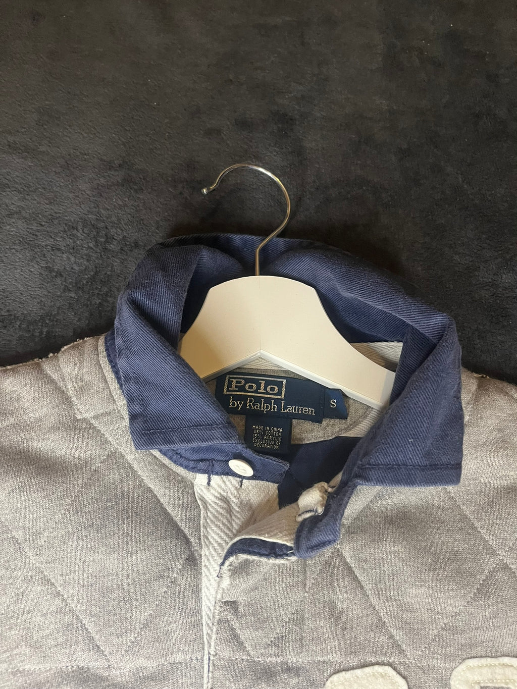 Polo Ralph Lauren Rugbyshirt Polo mit Kängurutasche Grau