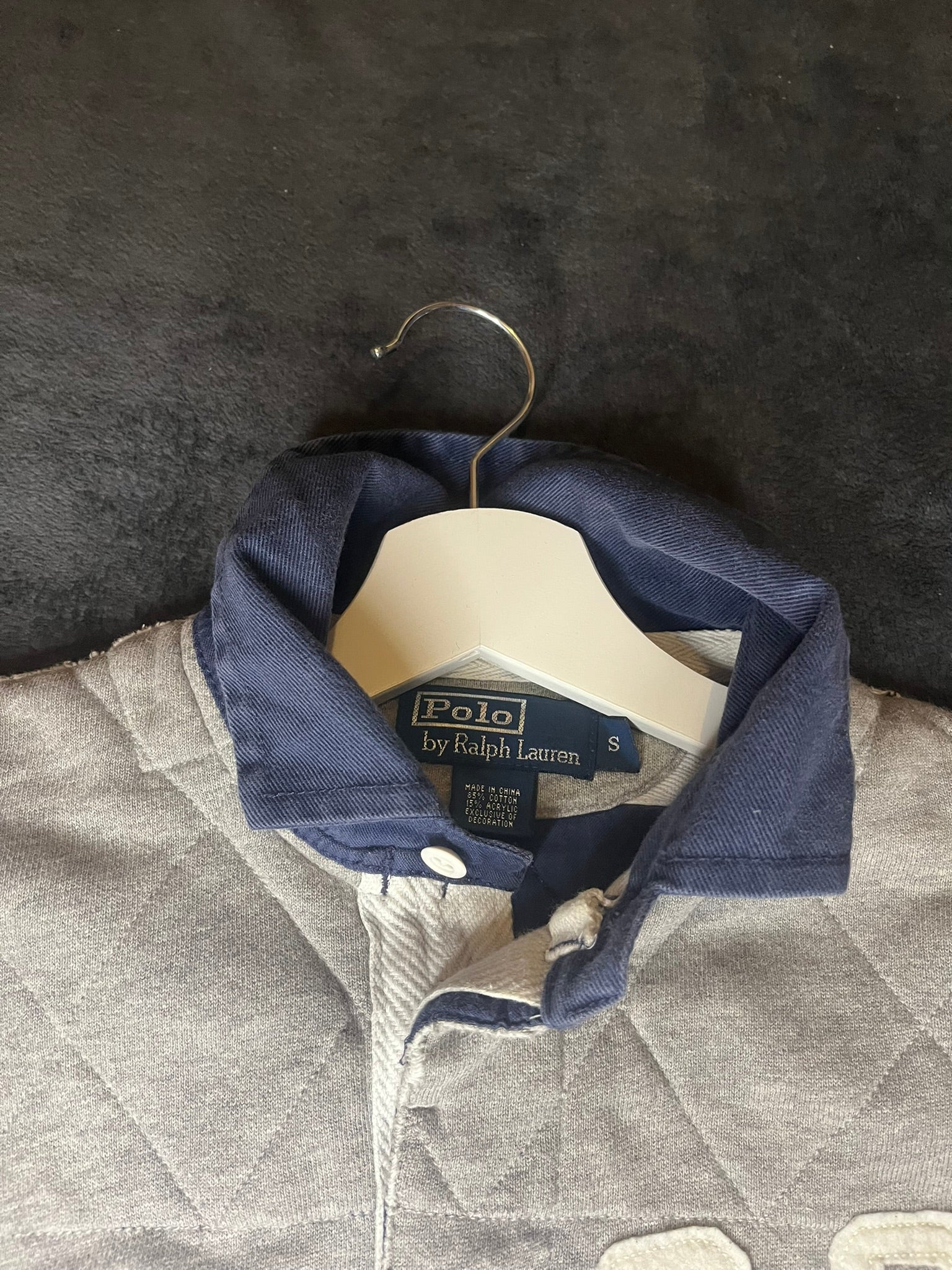 Polo Ralph Lauren Rugbyshirt Polo mit Kängurutasche Grau