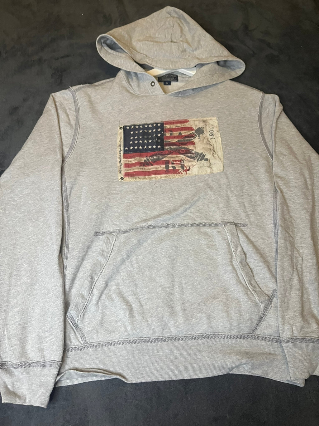 Polo Ralph Lauren American Flag Americana Hoodie Grau