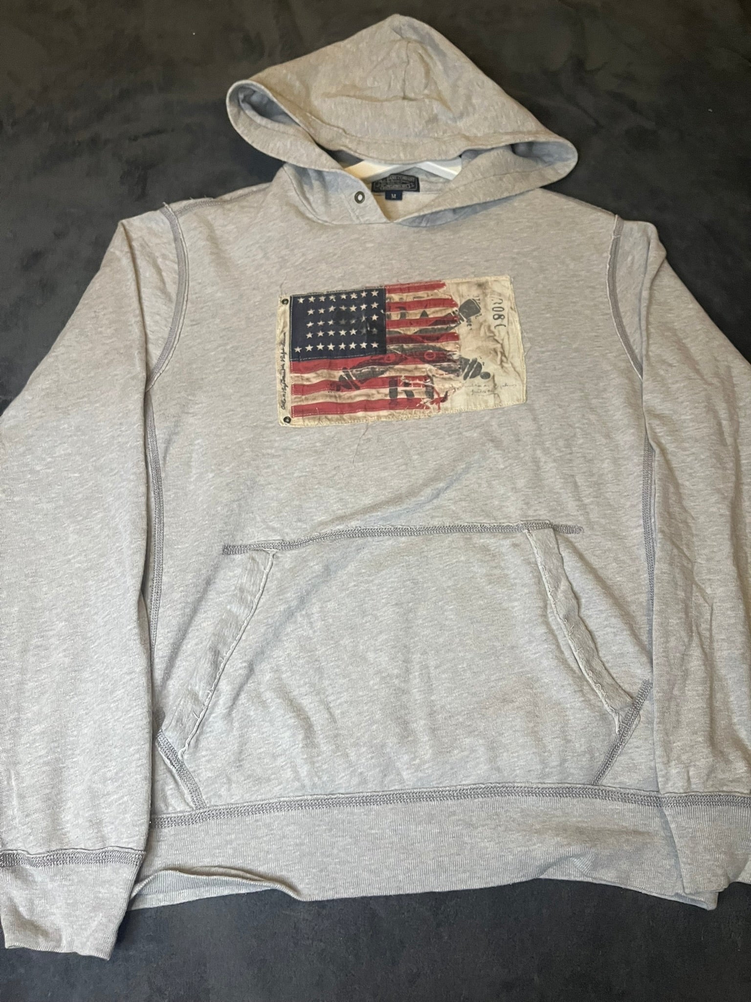 Polo Ralph Lauren American Flag Americana Hoodie Grau