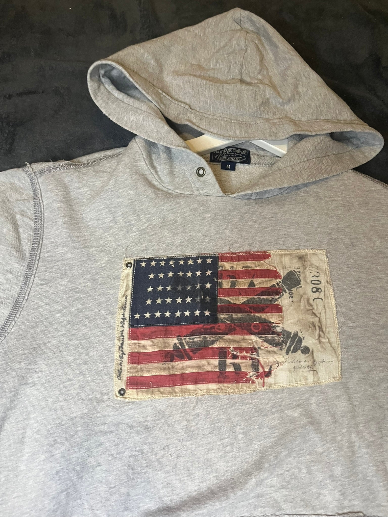 Polo Ralph Lauren American Flag Americana Hoodie Grau