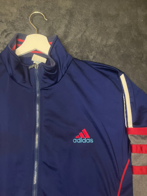 Adidas Vintage Trainingsjacke Blau/Rot detachable Arme