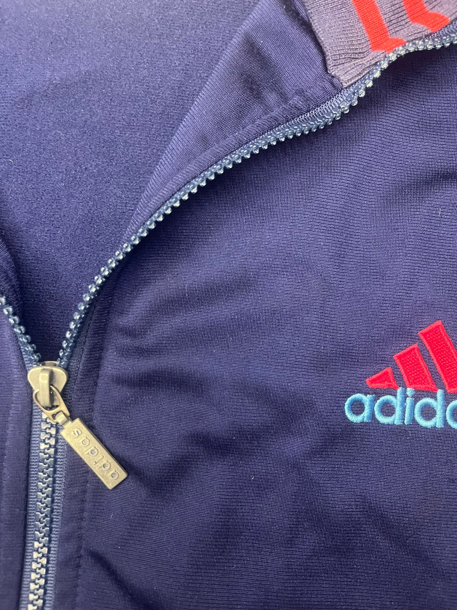 Adidas Vintage Trainingsjacke Blau/Rot detachable Arme