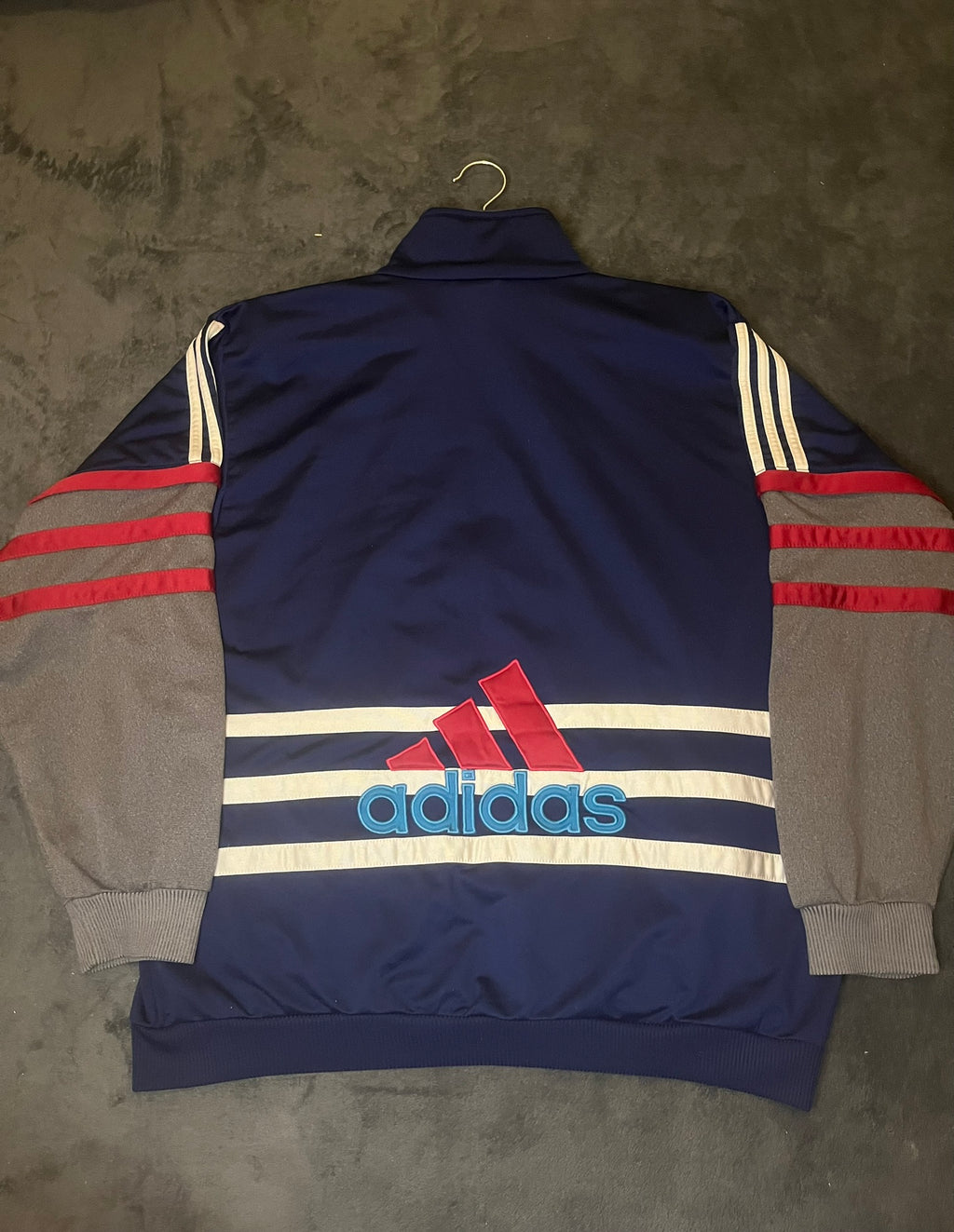 Adidas Vintage Trainingsjacke Blau/Rot detachable Arme