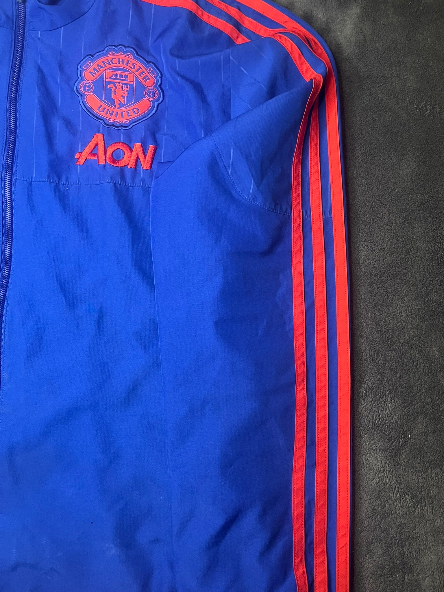 Adidas Manchester United 2015/16 Vintage Tracksuit Jacket blau