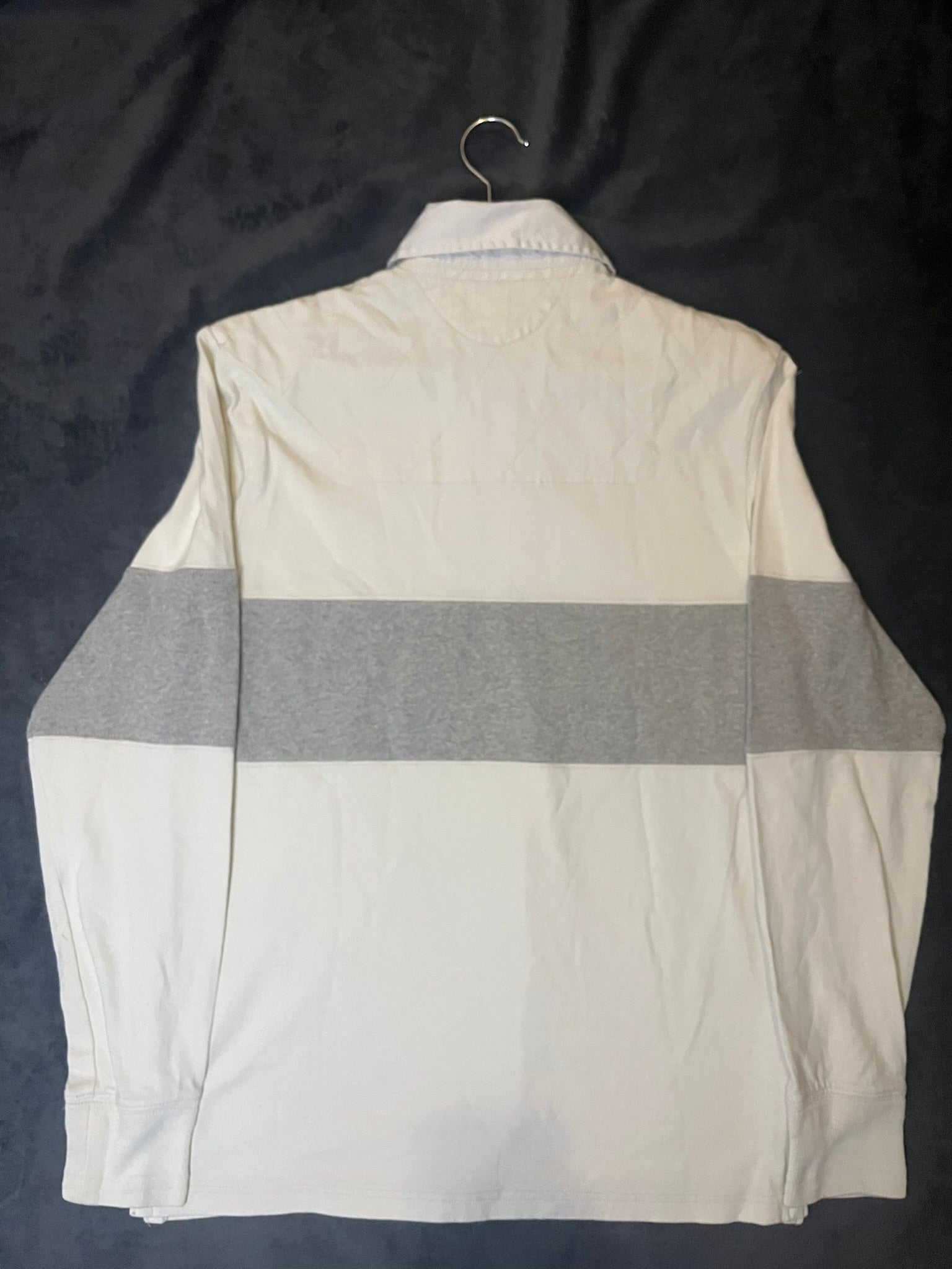 Polo Ralph Lauren Rugbyshirt Poloshirt Grau padded shoulders