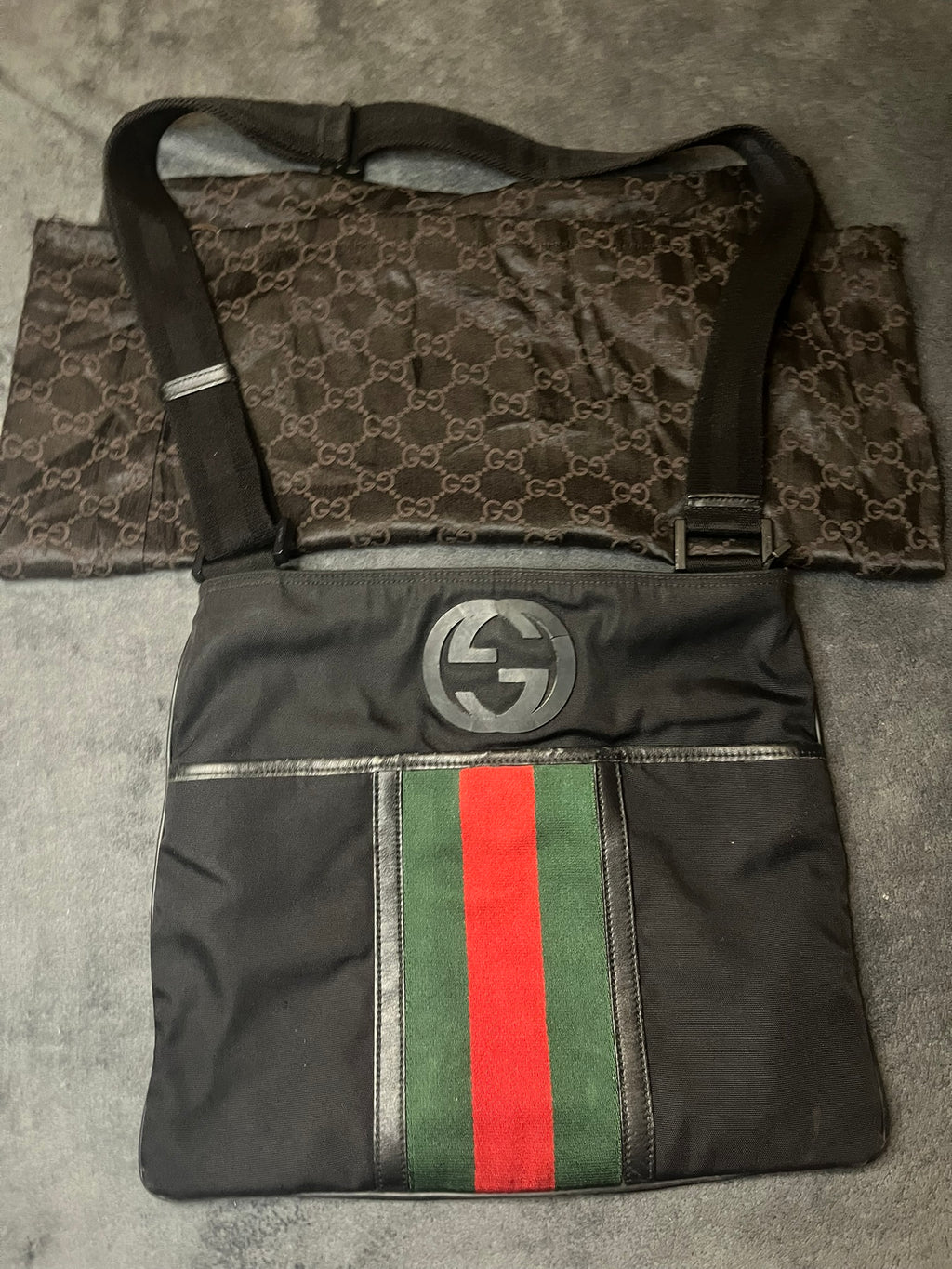 Gucci Sherri Crossbody Nylon Bag Umhängetasche