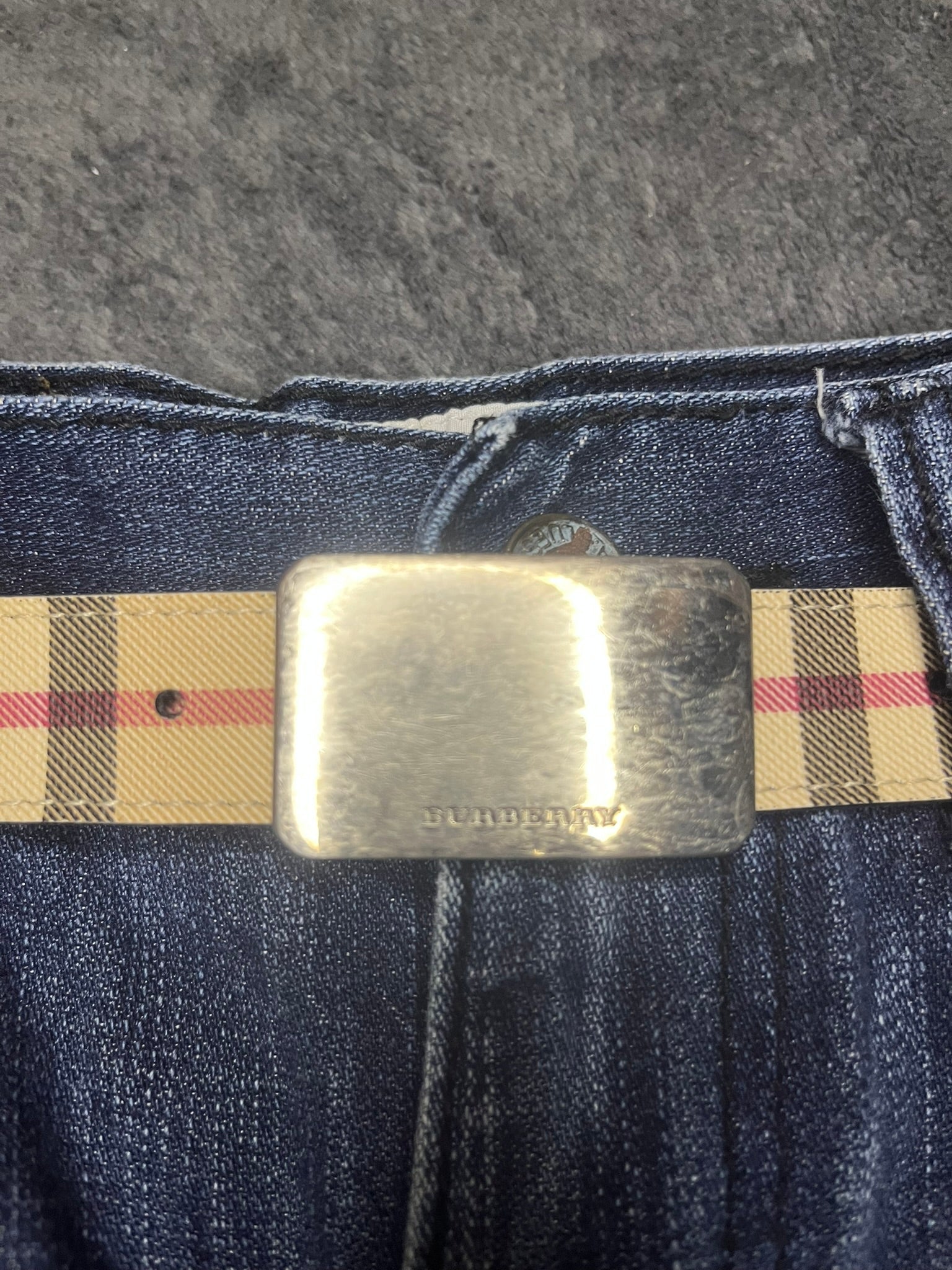 burberry-checkered-belt-silberschnalle