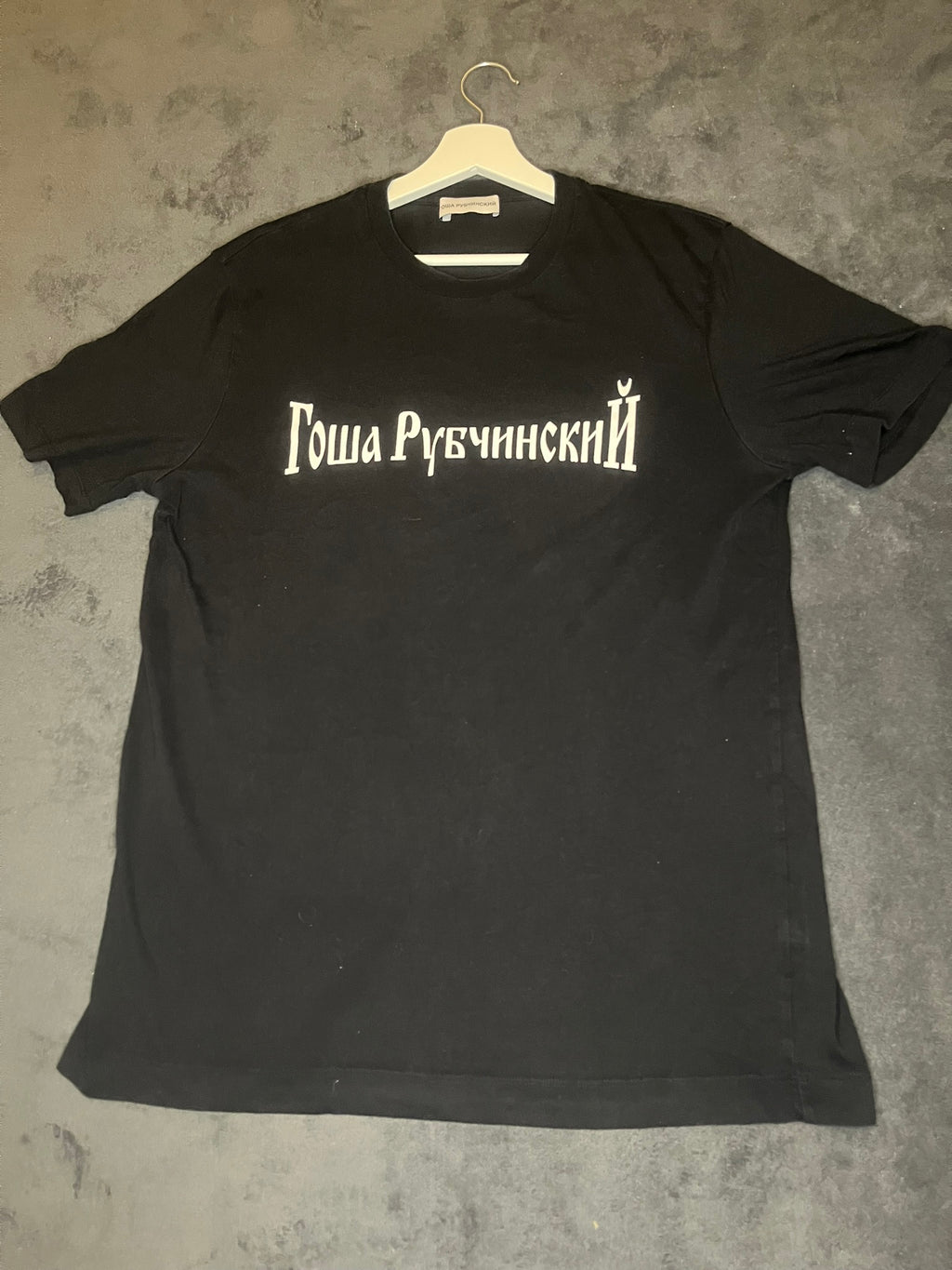 gosha-rubchinsky-logo-tee-black
